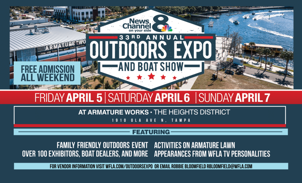 outdoor expo graphic with info